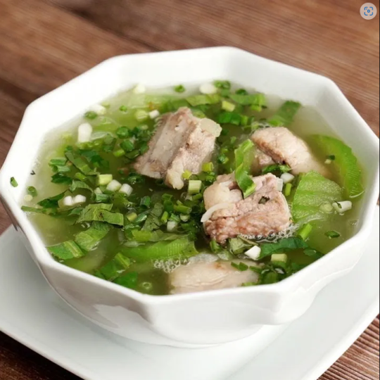 canh xương hầm bí xanh