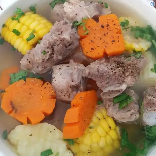 canh sườn hầm củ quả