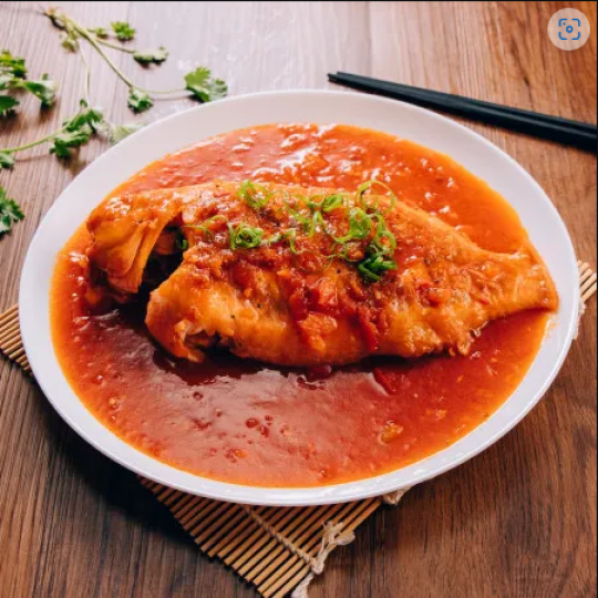 Cá diêu Hồng sốt cà (nguyên con lớn)