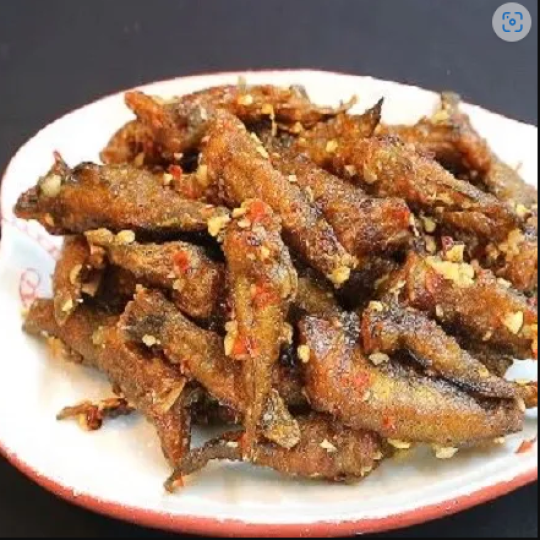 Cá bống chiên tỏi ớt