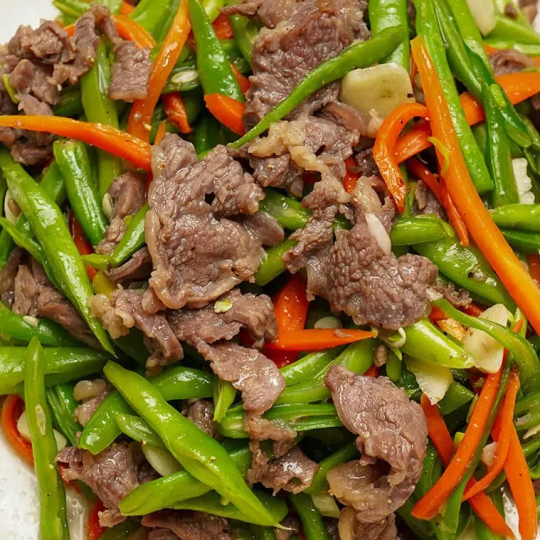 bò xào đậu que